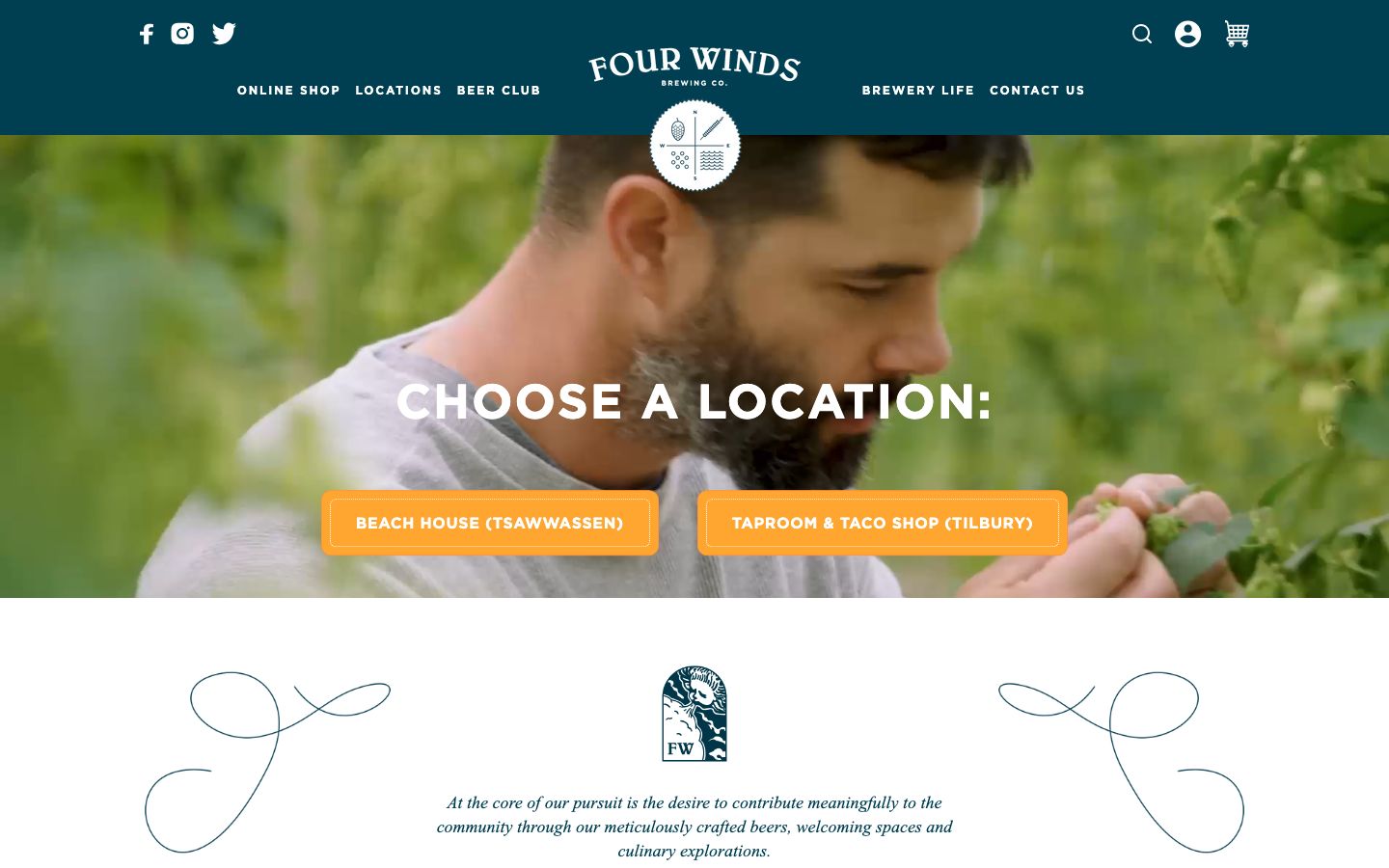The current homepage